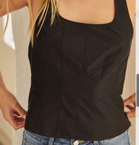 Claire Halter Top-Black