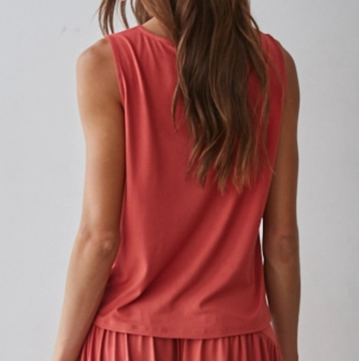 Knit Spandex Cowl Neck Top