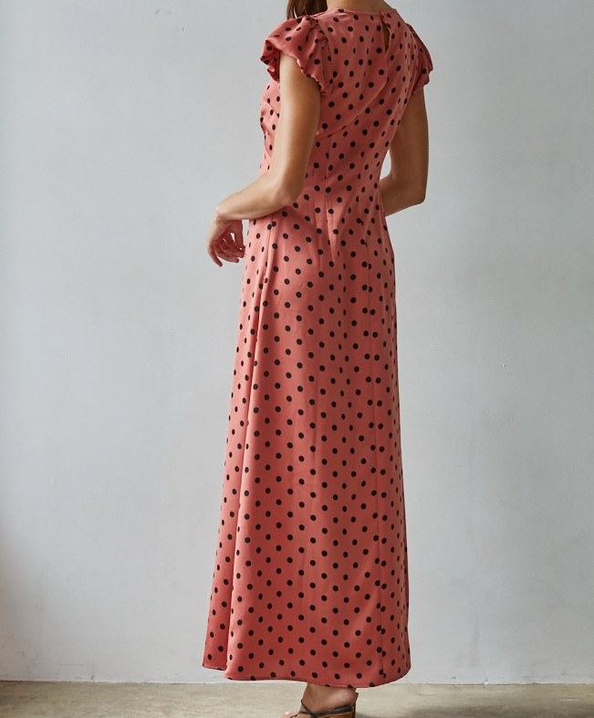 Polka Dot Cap Sleeve Dress
