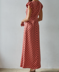 Polka Dot Cap Sleeve Dress