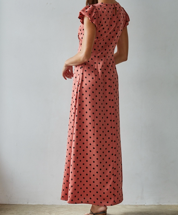 Polka Dot Cap Sleeve Dress