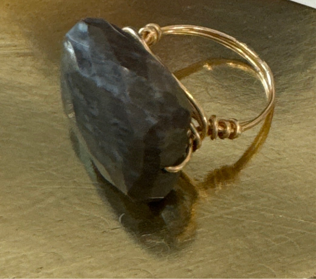 ALD Labradorite and gold filled ring