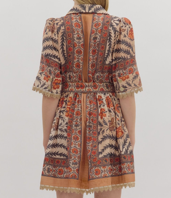 Entro Belted Mini Dress