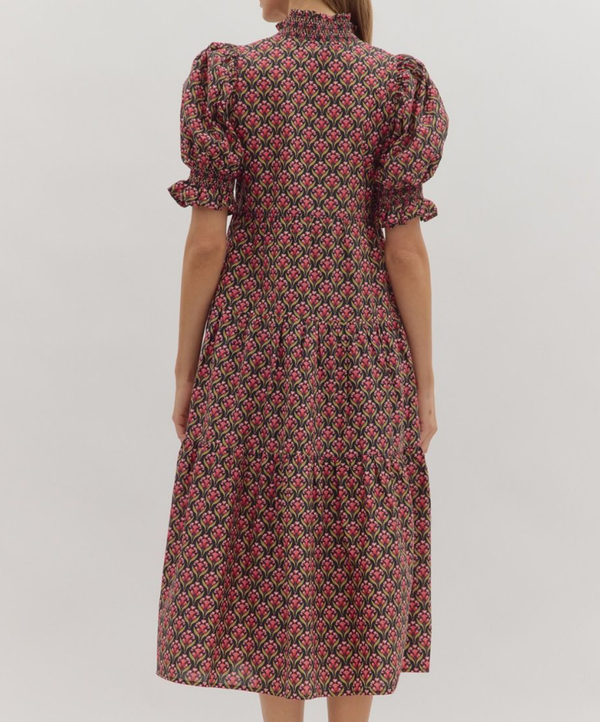Entro Botanical Midi Dress