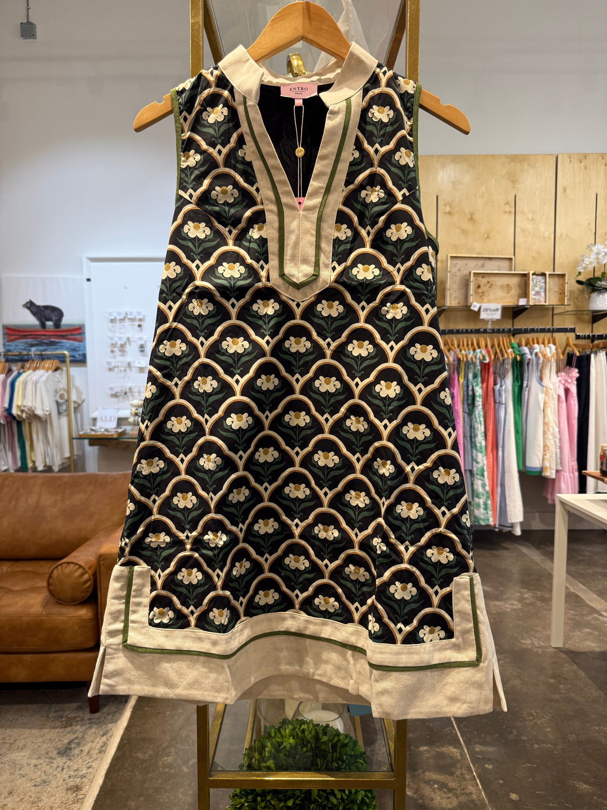 Entro Black and Cream Dress