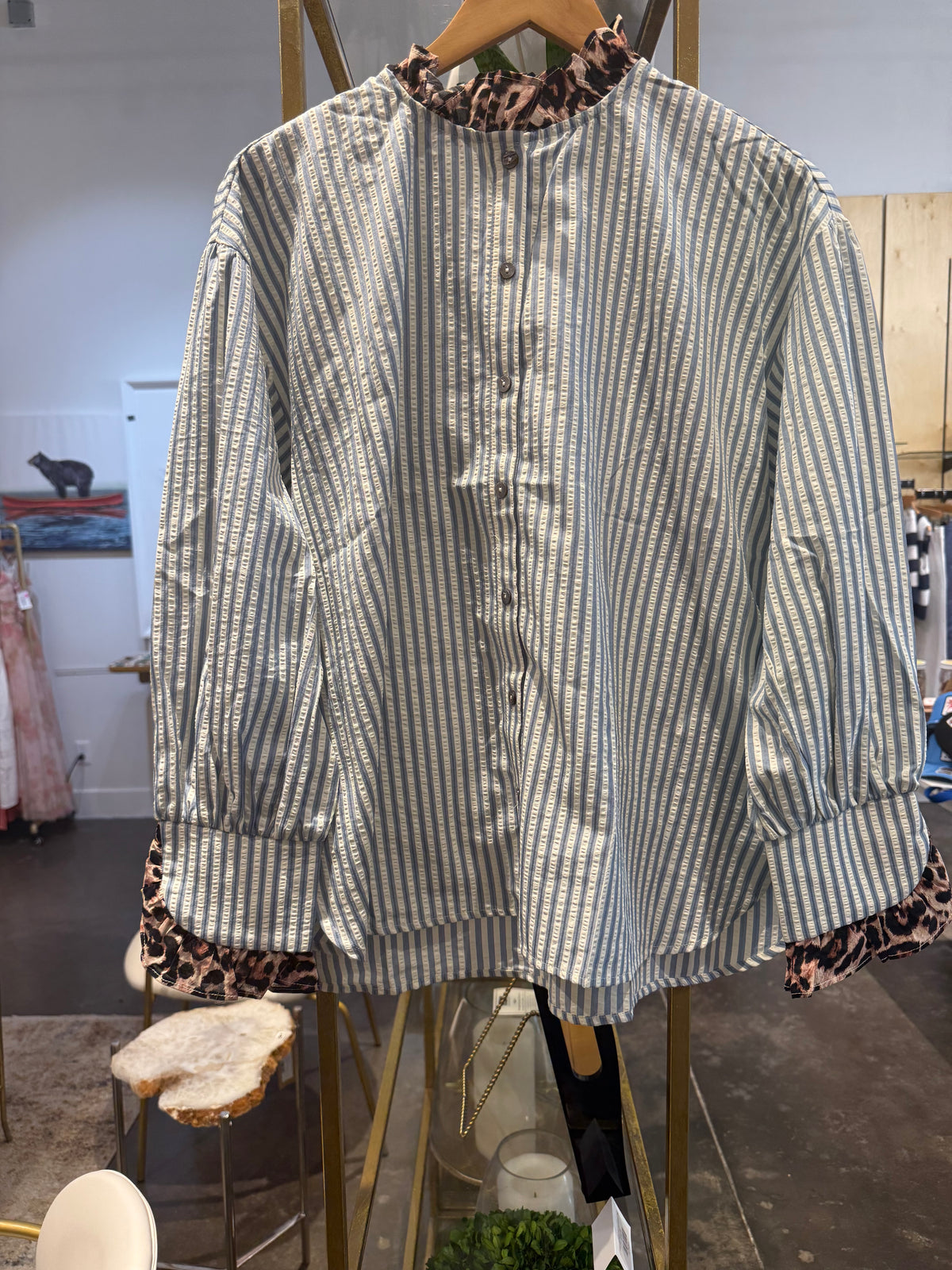 Entro Chambray Striped Shirt