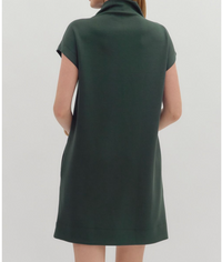 Dark Green Mock Neck Dress