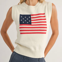 Sadie & Sage American Flag Sweater
