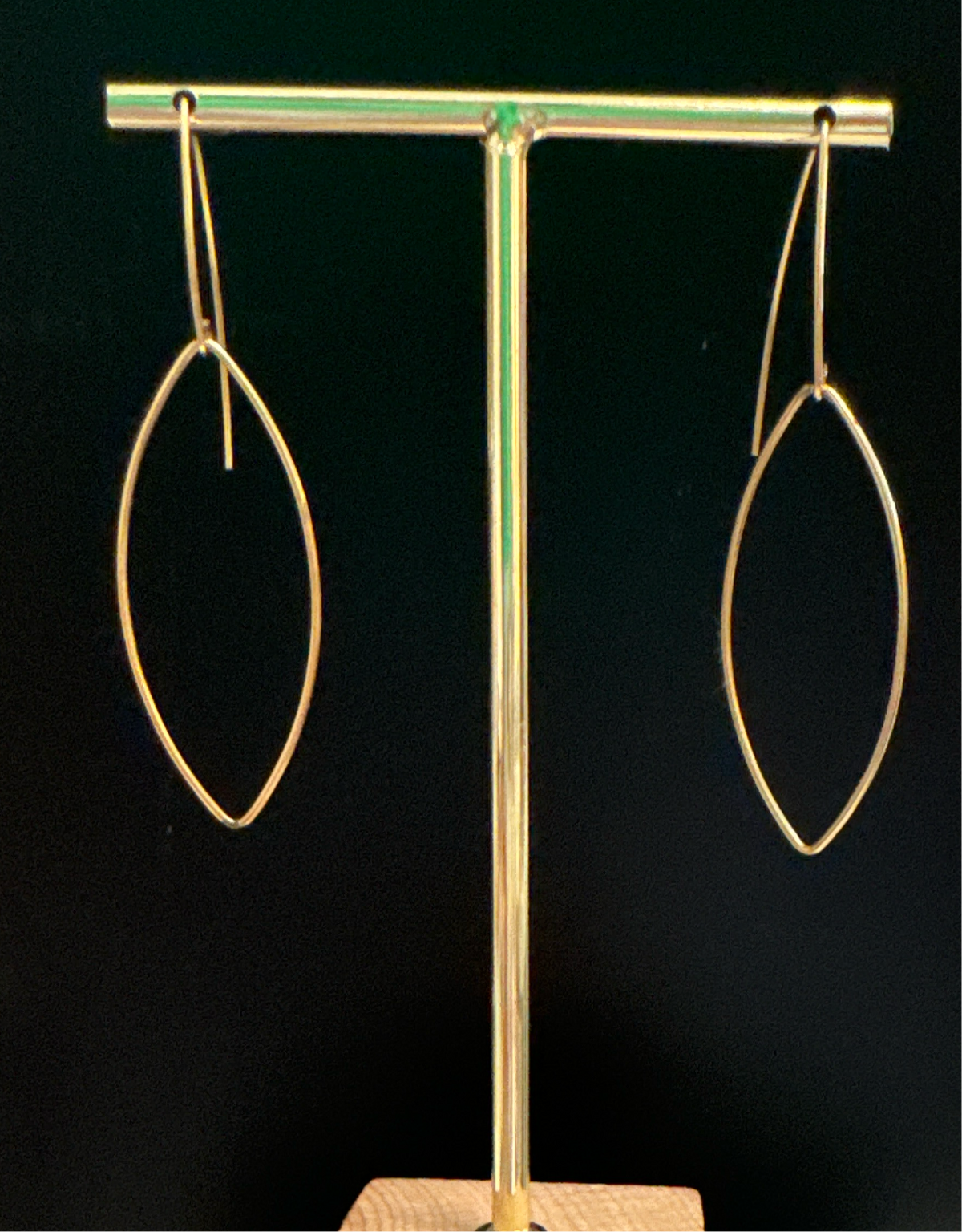 ALD Gold Filled Oval Drop Earrings