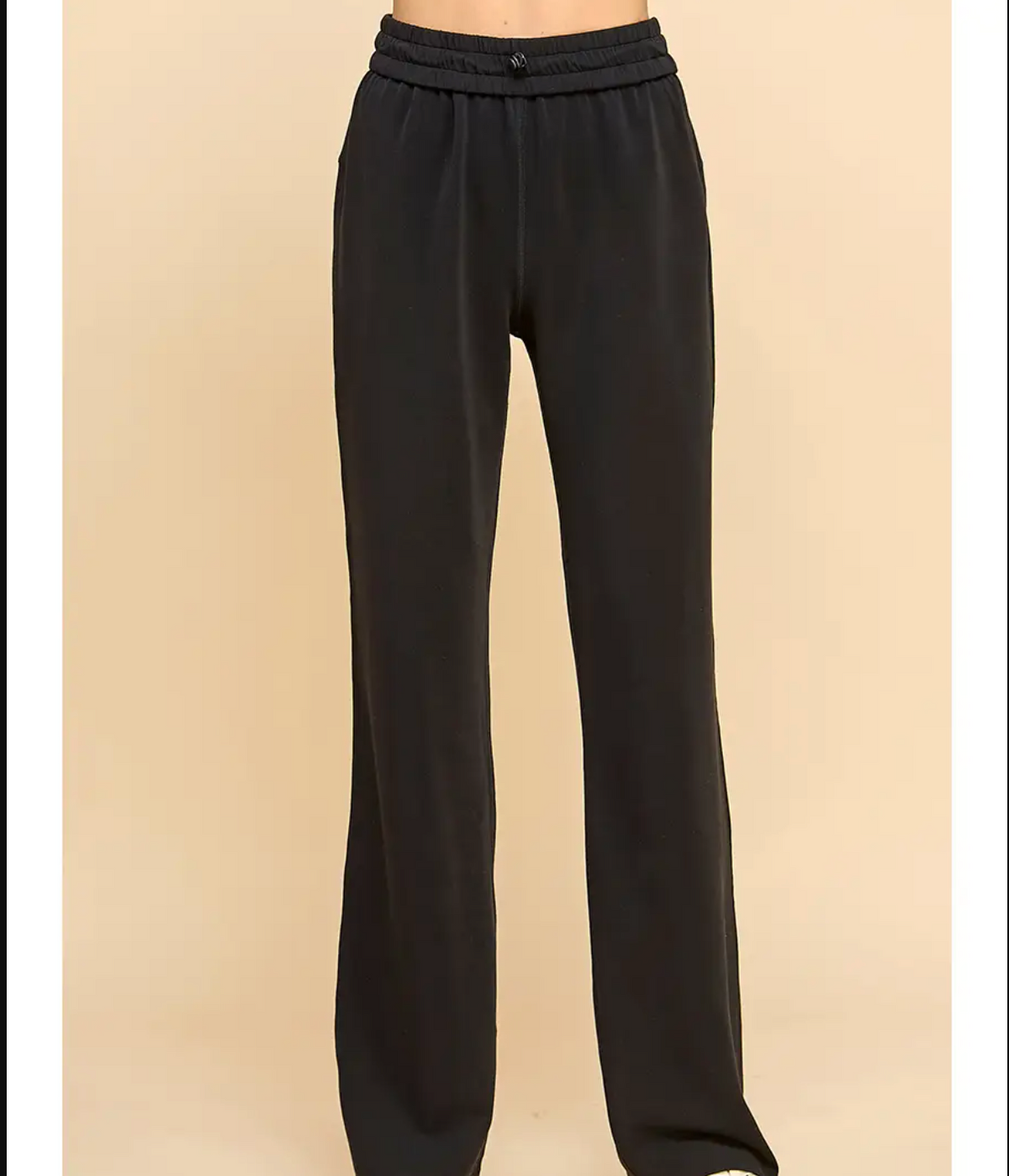 High Waisted Full Length Stretch Pants