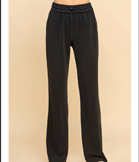 High Waisted Full Length Stretch Pants