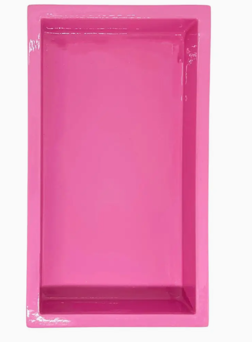 Hot Pink Bamboo Guest Towel Holder