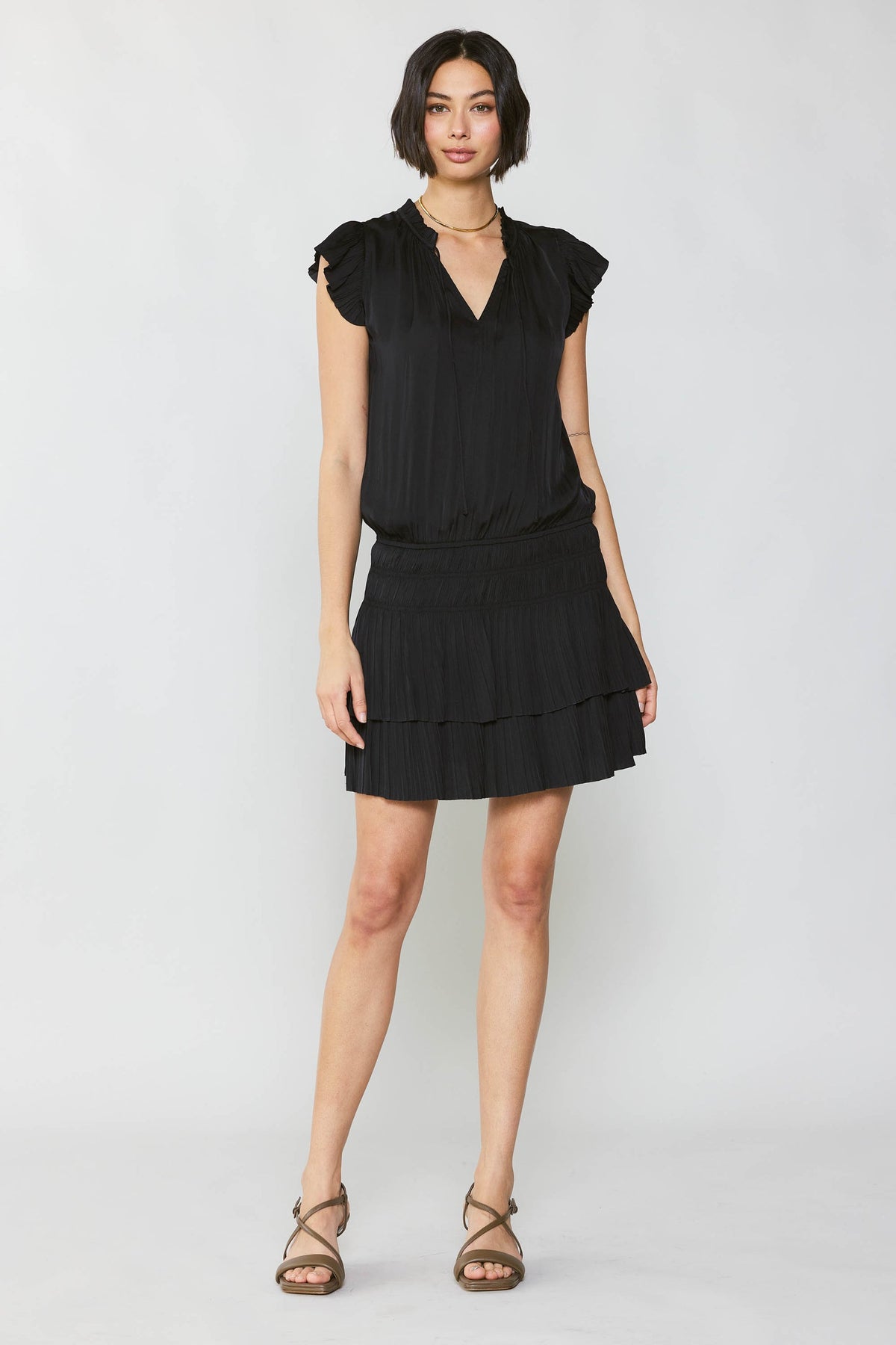 Current Air Zoey Pleated Mini Dress