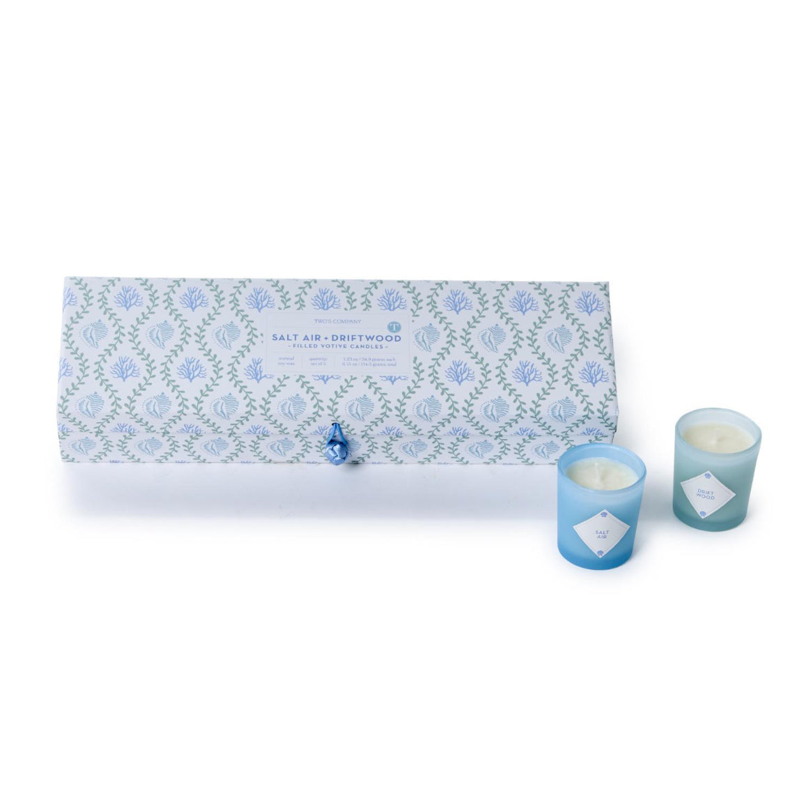 Two’s Company Salt Air S/5 Scented Candles in Gift Box