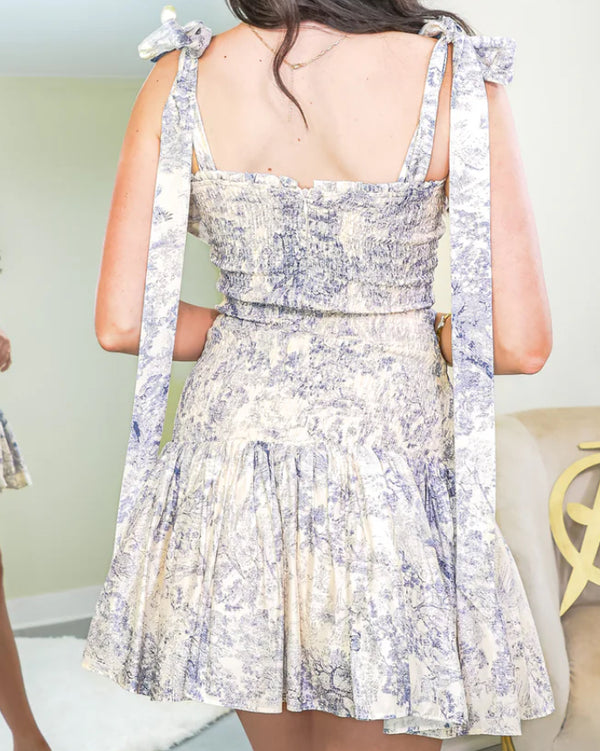 Mable Printed Smocked Dress