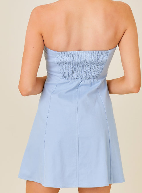 Aqua Mini Dress