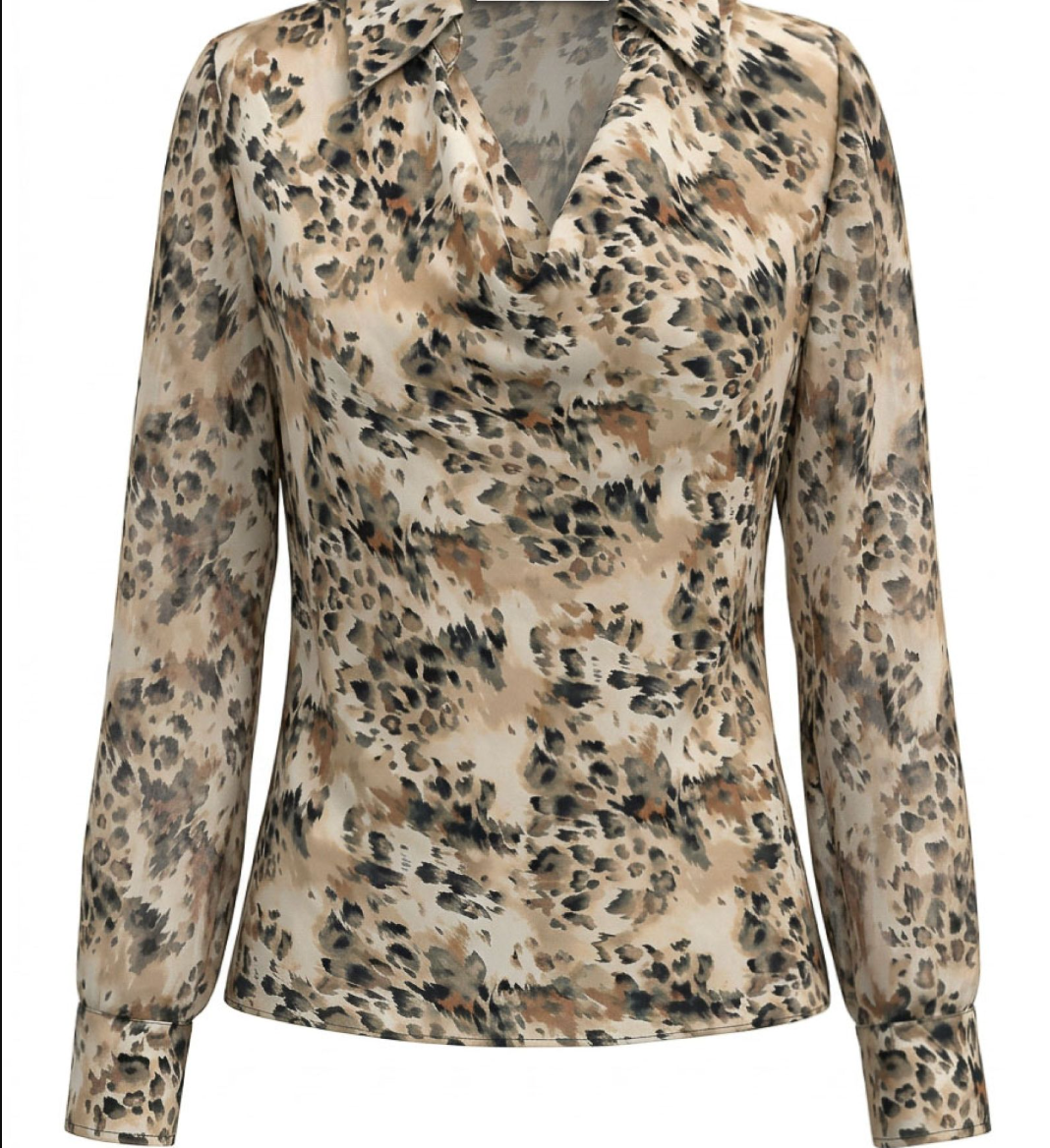 Leopard Print Shirt Blouse