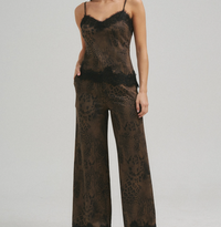 Leopard Stretch Suede Pant