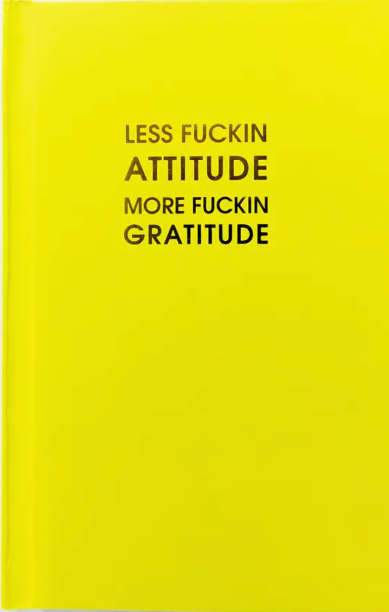 Less Fuckin Attitude More Fuckin Gratitude Yellow Journal