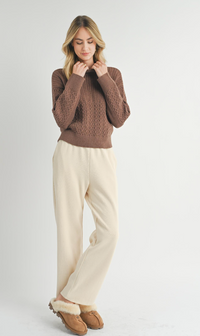 Sadie & Sage Liss Turtle Neck Sweater Brown