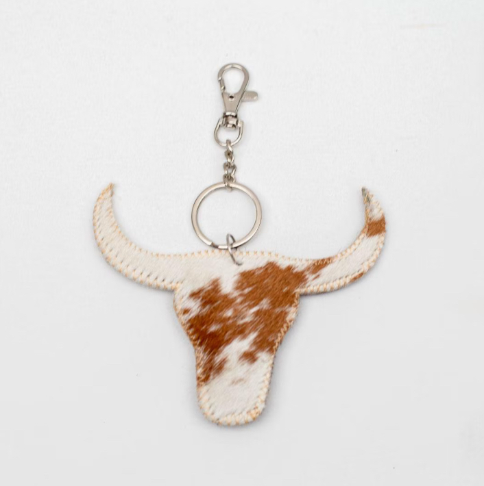 Royal Standard Longhorn Hide Keychain Brown