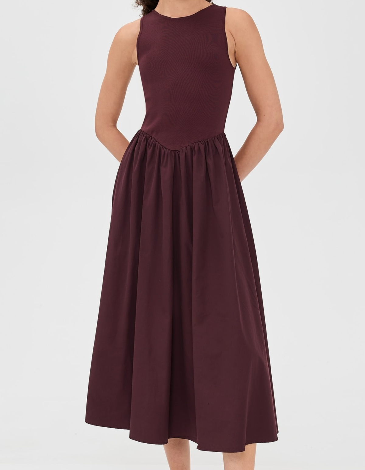 Mixed Media Midi Dress