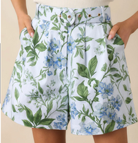 Colleen Blue Lilacs Botanical Shorts