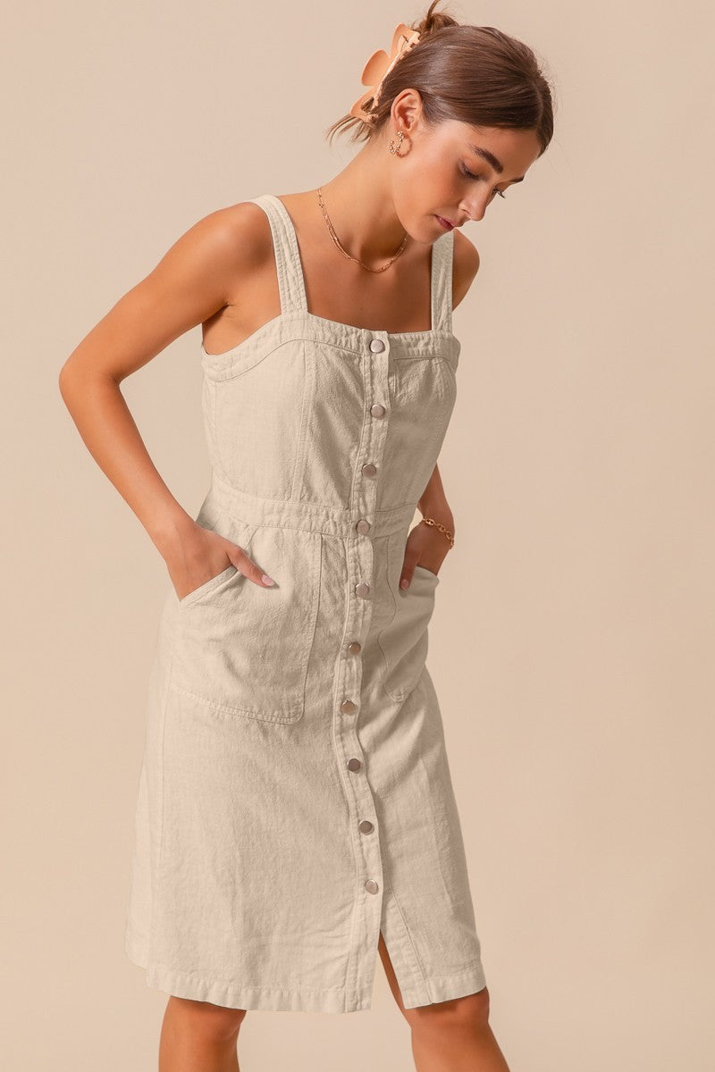 Button down pinafore dress best sale