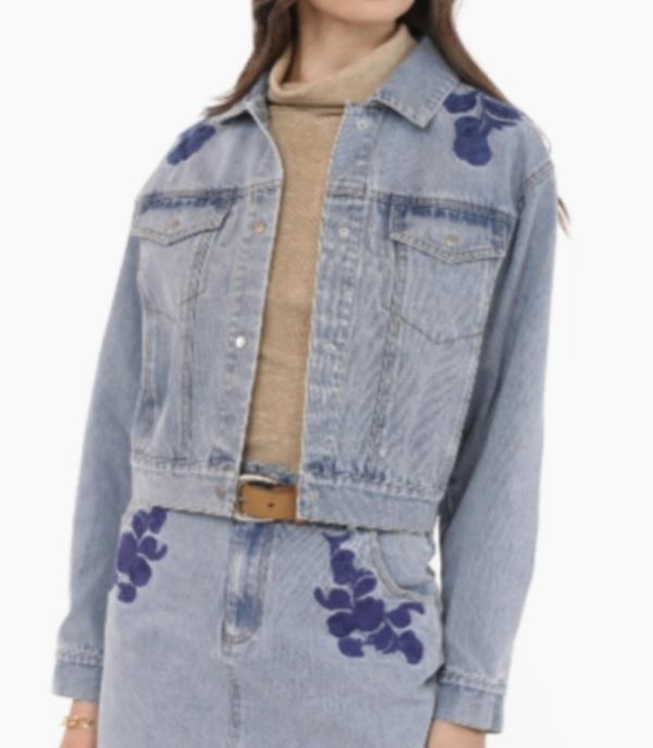 Sadie & Sage Embroidered Denim Jacket