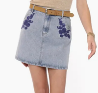 Sadie & Sage Embroidered Denim Skirt
