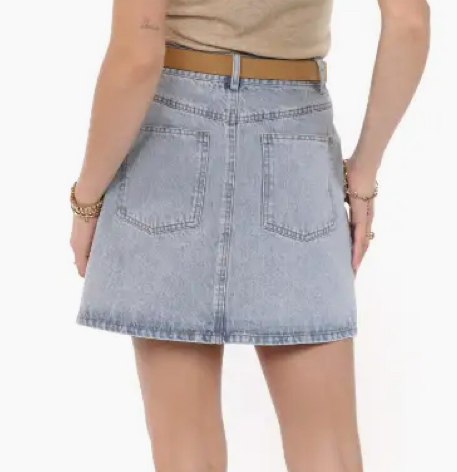 Sadie & Sage Embroidered Denim Skirt