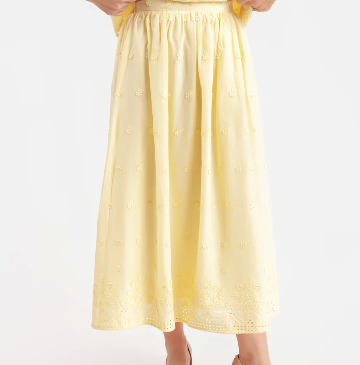 Beachglass Embroidered Maxi Skirt