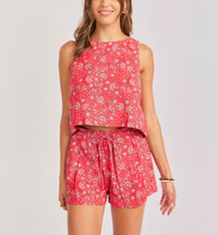 Firecracker Sleeveless Top and Shorts