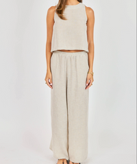 Garden Sun Button Tank and Pant-Set
