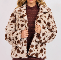 Cattle Call Printed Faux Fur Jacket