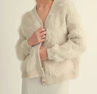 Delia Feather Stripe Cardi