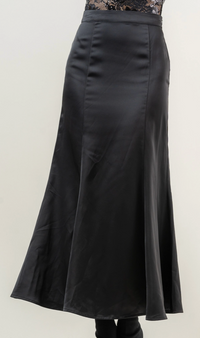 High Waisted Satin Skirt