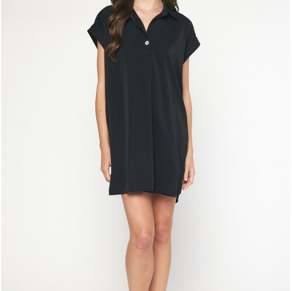 Entro Black Shirt Dress