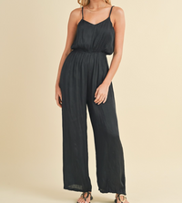 Crinkle Satin Cami Jumpsuit