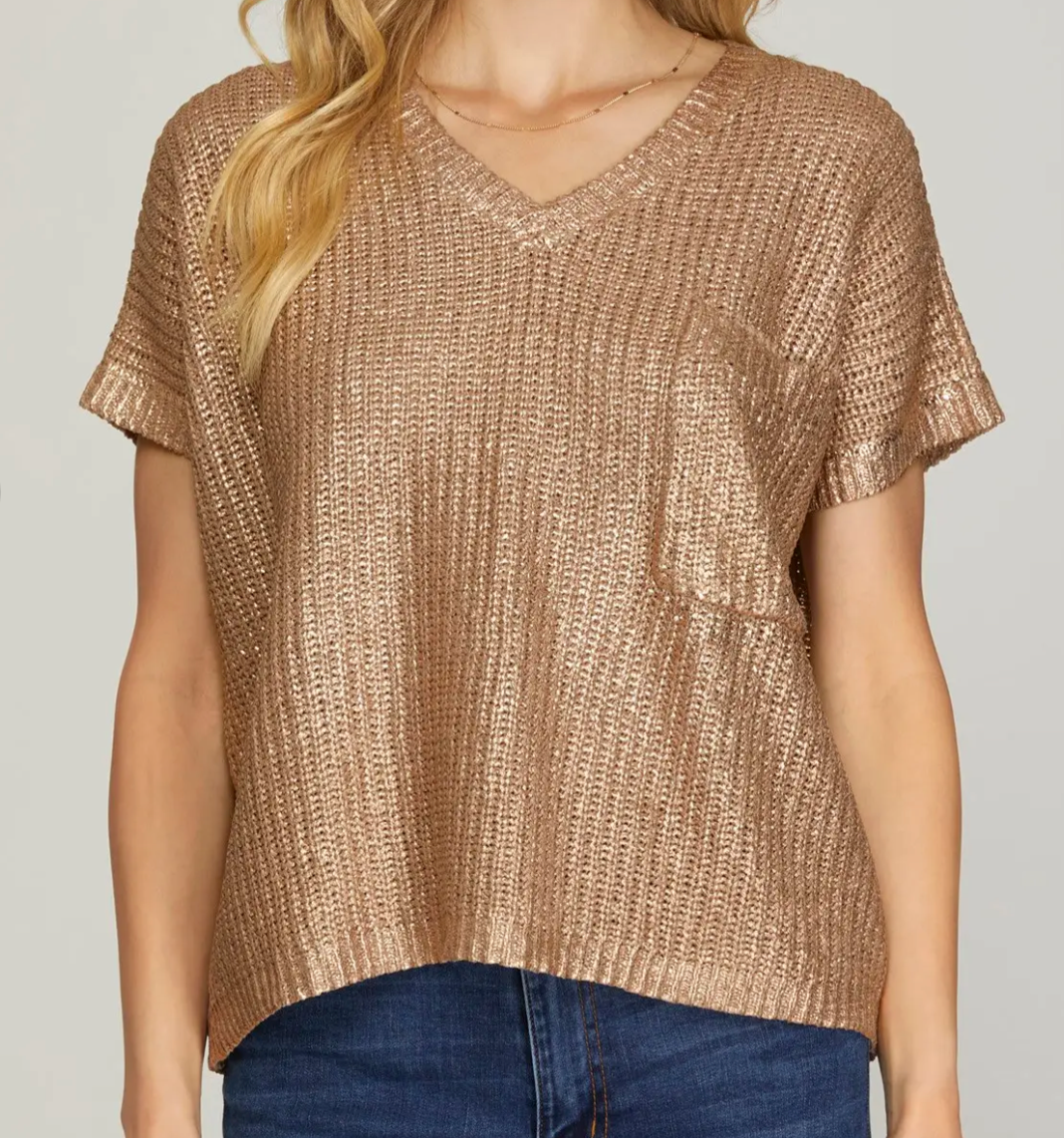 Gold Metallic Shirt