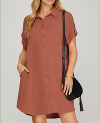 Woven Shirt Dress