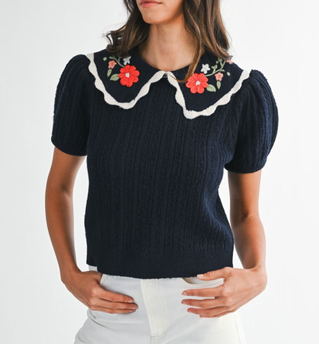 Peter Pan Collar Top