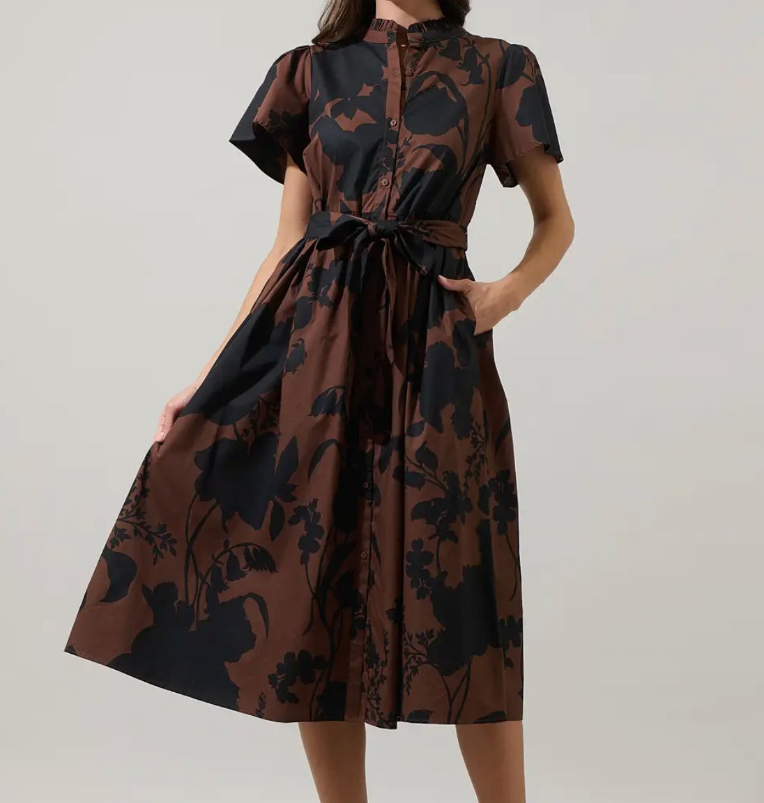 Somerton Floral Aurelia Babydoll Midi Dress