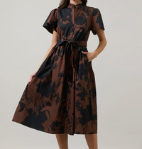 Somerton Floral Aurelia Babydoll Midi Dress