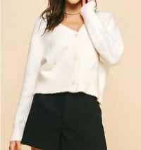 Star Embellishment Sweater Cardigan