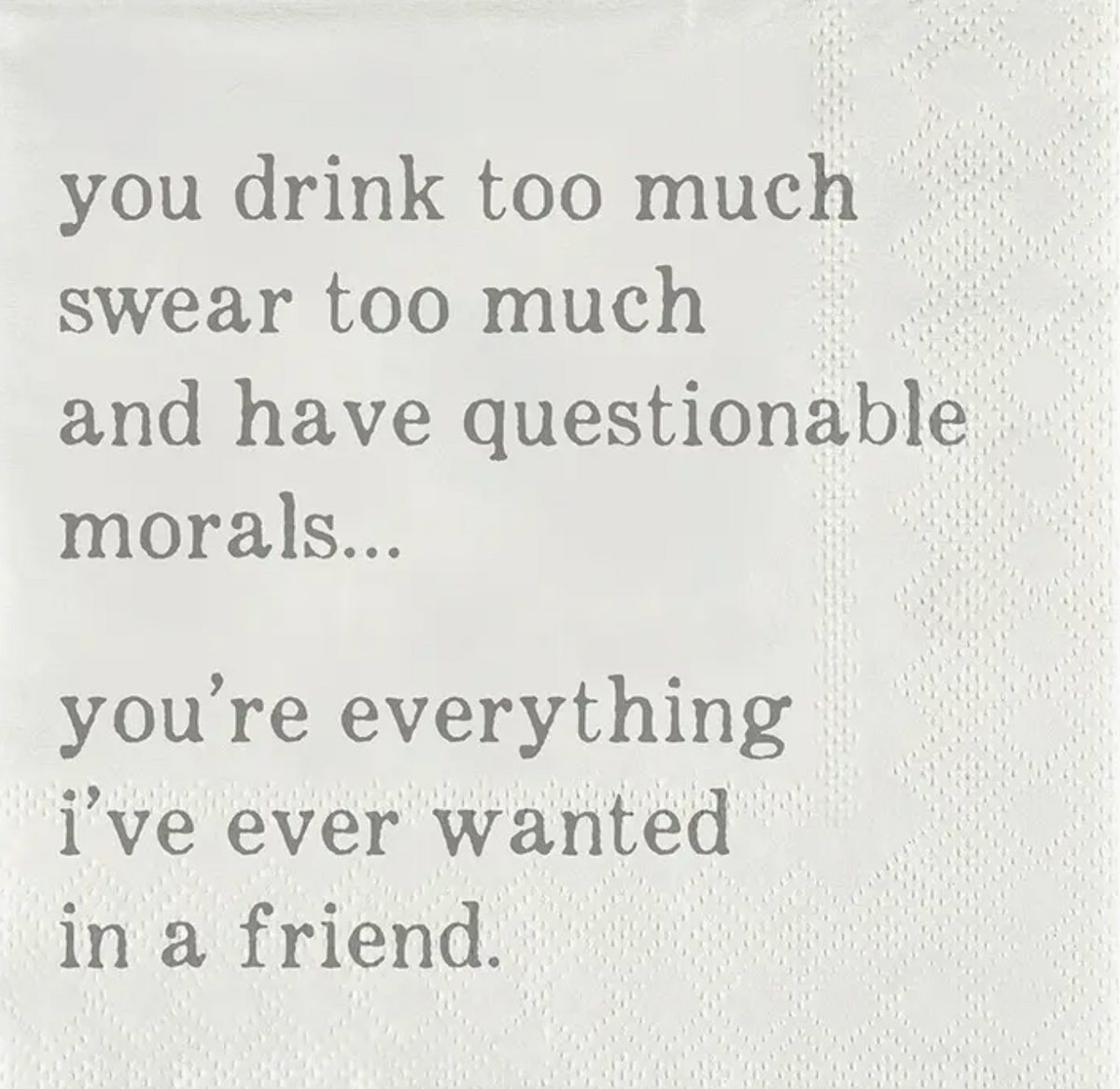 Face To Face Paper Cocktail Napkins - Questionable
