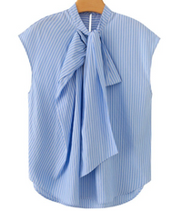 Striped Shirt With Tie
