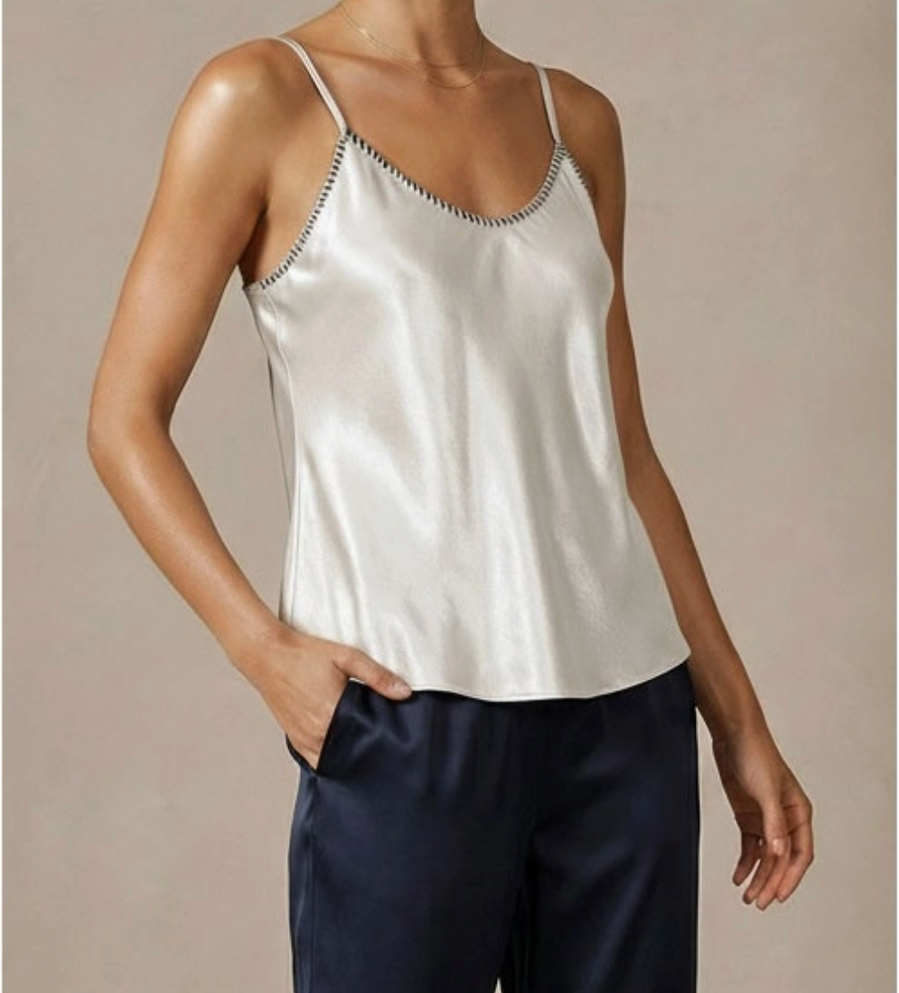 Whipstitch Satin Camisole