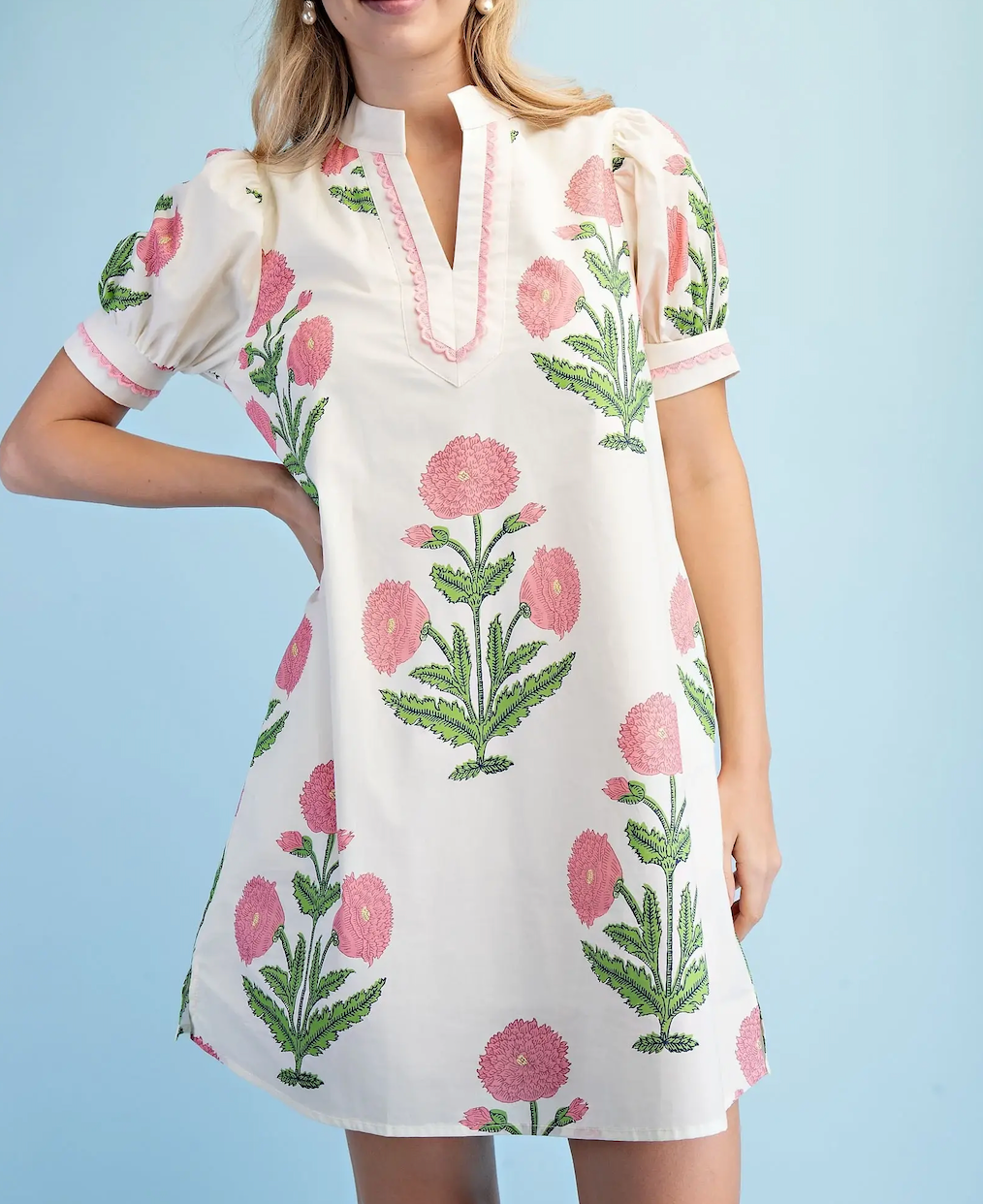 Floral Pink Mix Dress