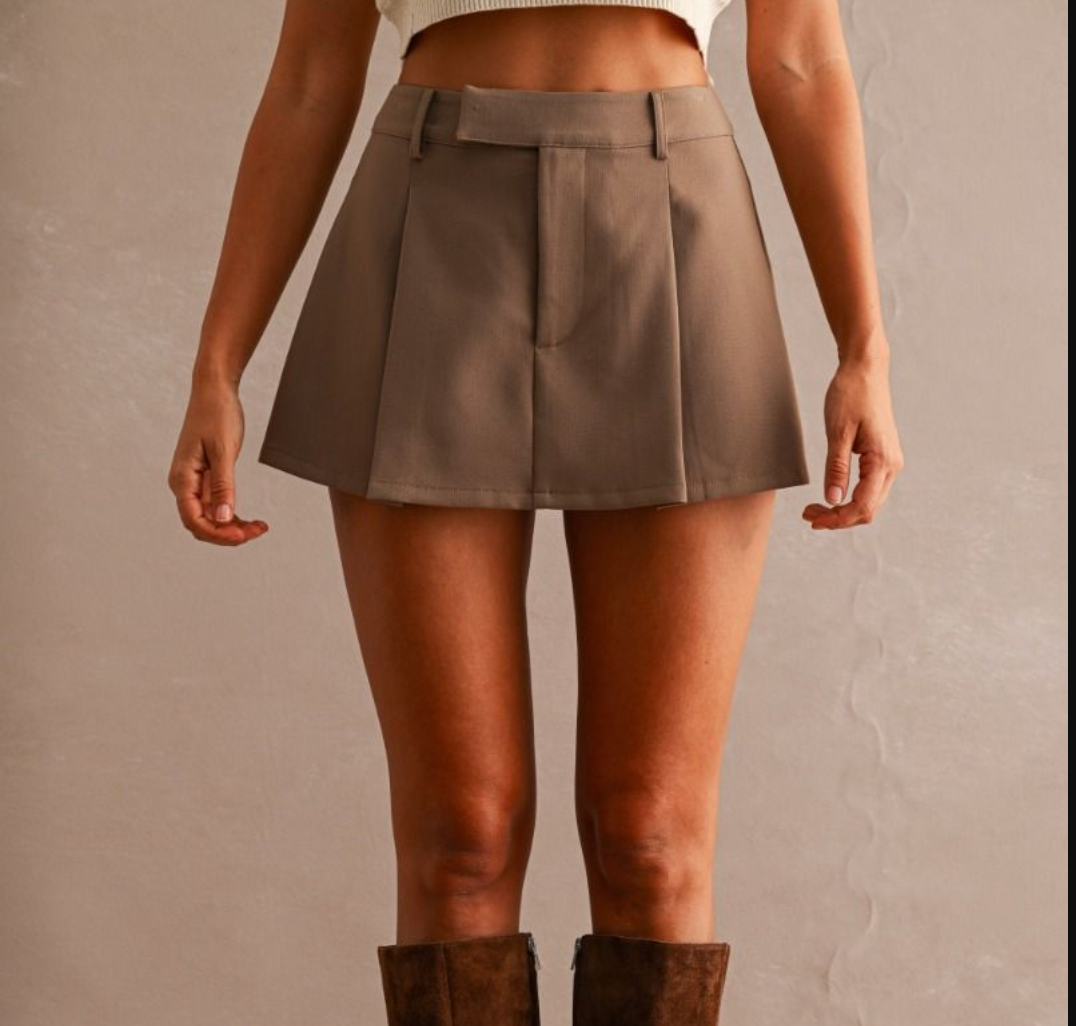 Pleated Skort
